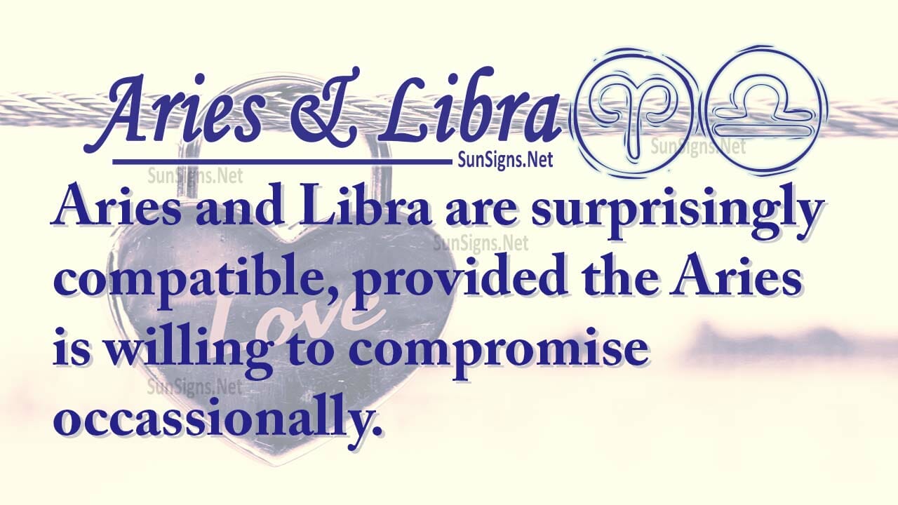 Aries Libra Partners For Life, In Love or Hate, Compatibility and Sex