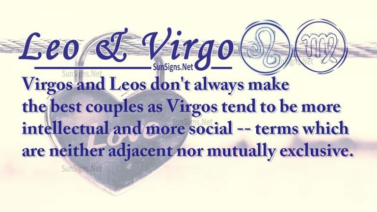 are Virgo and Leo