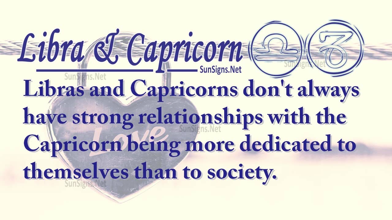 Libra Capricorn Love Compatibility - SunSigns.Net