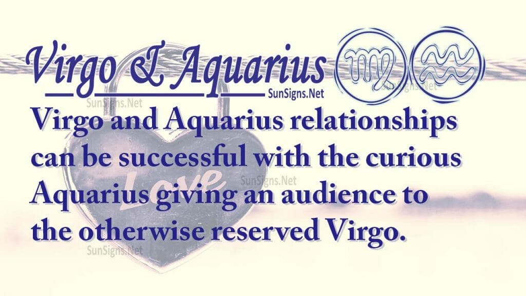 are Virgo and Aquarius